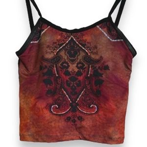 Vintage Hot Skins Bodywear Cropped Tank with Shelf Bra